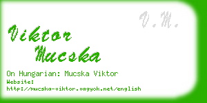 viktor mucska business card